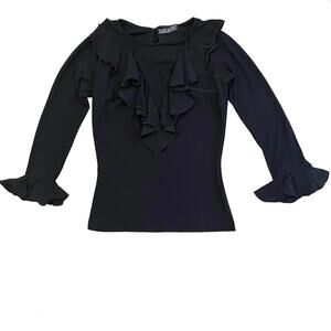 Chrisanne Clover Ballroom Practice Top Small Tania Kehlet Dance Latin Black Mesh